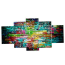 5pcs Self-adhesive PVC Print Wall Art Painting Picture Home Wall Decor