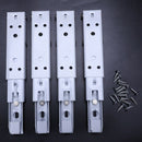 White Baked Enamel Metal Folding Wall Shelf Support Brackets 4 Pcs