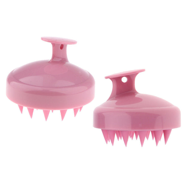 2 Pieces Soft Scalp Massager Body Wash Shampoo Brush For Deep Cleaning Pink