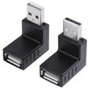 5pcs/pack Five in One 90 Degree USB 2.0 A Male to Female Adapter Connector