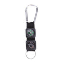 3 in 1 Outdoor Survival Tool Carabiner Key Ring with Compass+Thermometer