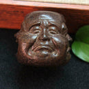 Wooden Hand Carved Buddha Head Art Statue DIY Home Wooden ornaments Decor V0L0