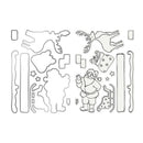 2pcs DIY Santa Claus Series Christmas Stamp Cutting Dies Silicone Seal (C) A