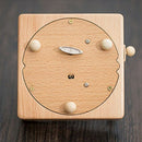 Wooden Musical Box Featuring Mountain Tunnel With Small Moving Magnetic Tra