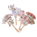 24Pcs Birthday Cake Toppers Flower Fairy Shape Cupcake Topper Cake Picks Dessert