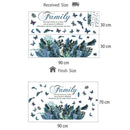 Plants PVC Wall Stickers Sofa Bedroom TV Background Stickers Decor (PH1008) A