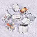 Square Metal Folding pill case Medicine Organizer Pill Box Storage Container TE
