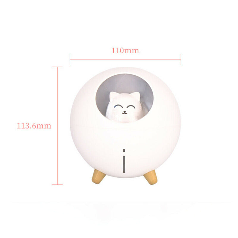 Aromatherapy Spray Desktop Air Humidifier Cute Pet Aroma Diffuser (White)