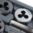 40Pcs Tap Die Set Hand Thread Plug Taps Handle Alloy Steel Inch Threading T