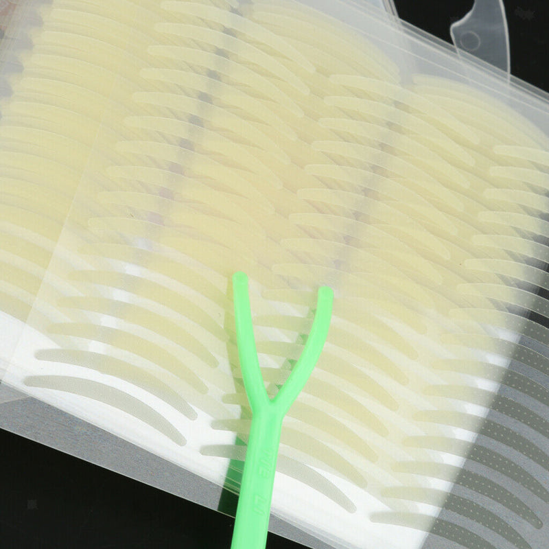 240 Pairs Self-Adhesive Double Eyelid Tape Makeup Eye Stickers w/ Fork Beauty