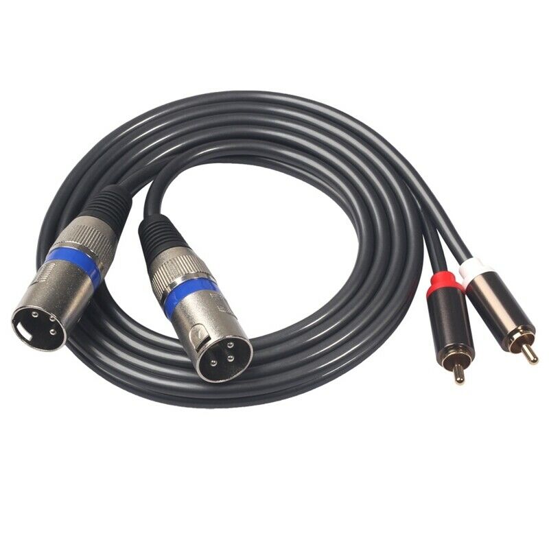 1.5M Dual Rca Male To Xlr Male Cable 2 Xlr To 2 Rca Plug Adapter Hifi Stere
