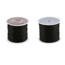 2 Rolls 60M Elastic Black Salon Hair Weave Sew Decoration Thread for Wig Weft