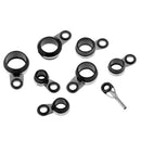 8pcs Telescopic Fishing Rod Guides and Tips Repair Kit Ceramic Ring Saltwater