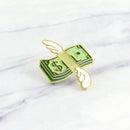 Creative Dollar Angel Wings Badges Brooch Lapel Enamel Pins Backpack Decor
