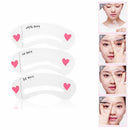 Korean 3 Style Mini Brow Class Drawing Guide Eyebrow card Template helper JR