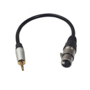 Xlr 3Pin Female To 3.5Mm 1/8 Inch Trs Male Connector Audio Adapter Cable fo
