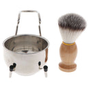 3In1Clean Tool Shave Frame Soap Bowl Bristle Hair Shave Brush Shaving Brush Set`