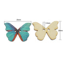 50X Mixed Color Butterfly Insect Wooden Buttons 2 Holes Scrapbook GwJ Gw
