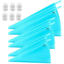 Silicone Pastry Bags, 3 Sizes Reusable Icing Piping Bags Baking Cookie Cake Y1N1