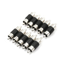 10PCS Straight AV RCA Male to Male Connectors Couplers Adapters %o