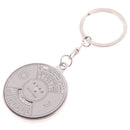 1Pc Calendar Keychain Metal Ring Compass Keyring Keyfob Hiking Camping OutdoorOZ