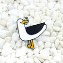 Men Women Funny Cartoon Duck Enamel Badge Brooch Pin Collar Lapel Badge Jewelry