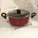 3PCS Kitchen Square Trivets Mat Dishes Placemat Heat Hot Pot Chrome Holder