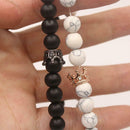 Distance Bracelets King and Queen Crown Strong Elastic Friends Couples His