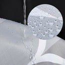 Shower Curtain Polyester Fabric Waterproof Machine Washable with 12 Hooks 7