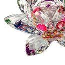 3.4 inch Rainbow Crystal Lotus Flower with Gift Box for Feng Shui Home Deco G3E8