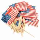 100 American Flag Toothpicks Party Cupcake Decoration Sandwich Mini Food Pi