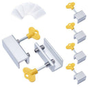 6 Pieces Adjustable Sliding Window Locks Stops Aluminum Alloy Door Frame SecO1Q5