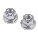 2 Pairs Stainless Steel Bike Bicycle Rear Wheel Hub Large Flange Axle Nuts