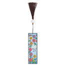 DIY Special Shaped Diamond Painting Color Flower Tassel Leather Bookmark
