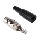 Mini 4 Pin XLR Female Cable Connector, for Pro Microphones, Black and Sliver
