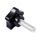 Locking screw, M10 x 30 mm, star grip, 40 mm diameter metal