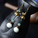 Ethnic Style Literary Fresh Handicraft Earrings Flower Earrings