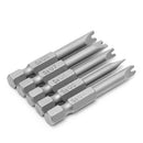 5 Pcs U4-U8 1/4 Inch S2 Hex Magnetic U Shaped Screwdriver Bits Tools Length 50mm