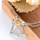 Fashion Angel Wings Love Heart Pendant Necklace Jewelry Chain Necklace JC3c