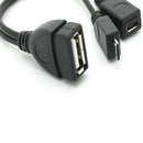 3 in 1 USB to Micro USB OTG Cable Female to Male and Female Adapter Splitter Hot