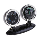 2 in 1 Guide Ball Car Compass Thermometer Car Ornaments Direction Dashboard B 3C