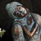 Bronze 23cm Sleeping Buddha Statue Hand Carved Seat Resting Sleep Napping