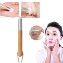 Facial Cleansing Exfoliating Brush Blackhead Pore Clean Face E8K8 Wooden J4H0