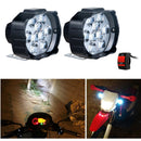 Motorbike Headlight Bright LED Spotlight Scooter Lamps Auxiliary Lightings White