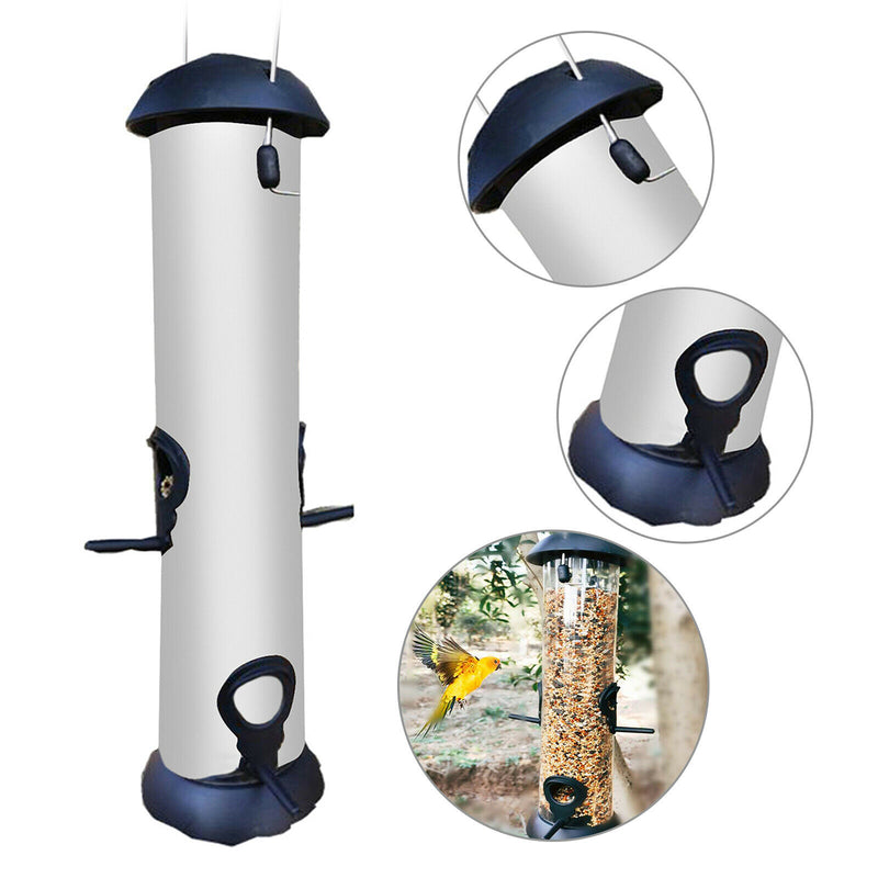 Clear Bird Feeder Classic Tube Feeder Outdoor Hanging Wild Bird Feeders Seed