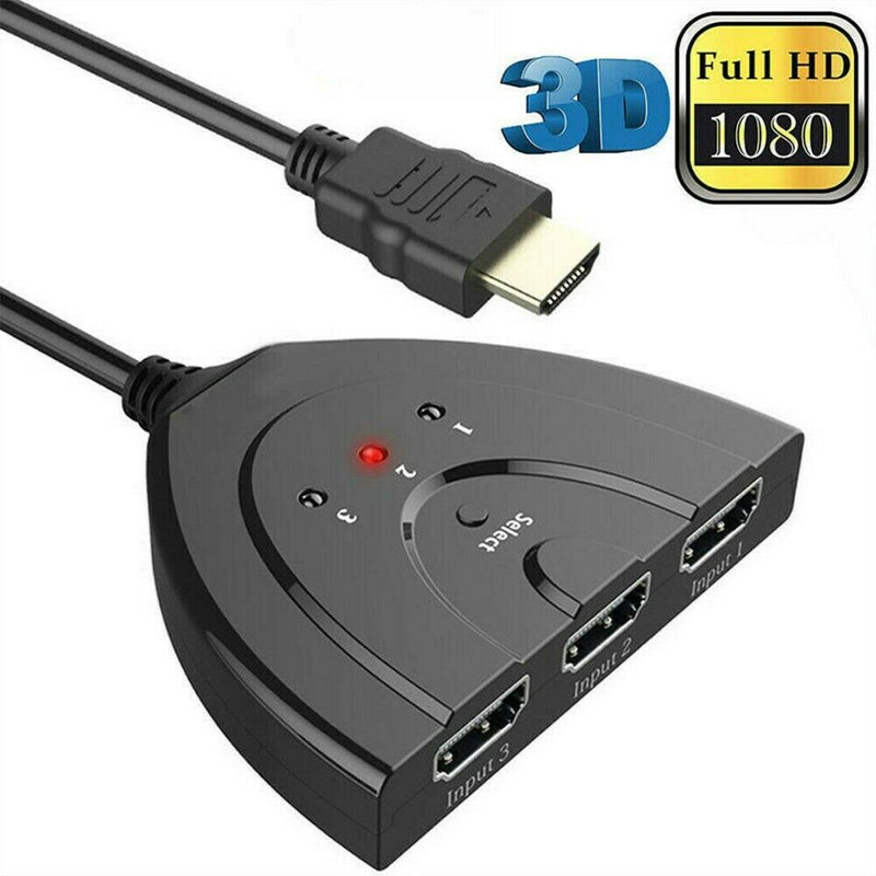 4K 3 Port HDMI Splitter Cable 4K HDMI 1.4 Switch Switcher HUB Adapter for HDTV X