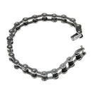 Stainless Steel Rubber Bike Bicycle Chain Bracelet Bangle 0.4" R3H7