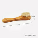BLUE ZOO South Fin Bath & Shower Bamboo Face Brush With 100% White Boar Bri