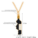 2PCS/Set Heart Wine Pendant Necklace Best Friend Couple Chain Jewelry Gifts ME