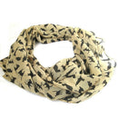 Apricot Fashion Soft Chiffon Black Cat Prints Ladies /Women Long Scarf Shaw